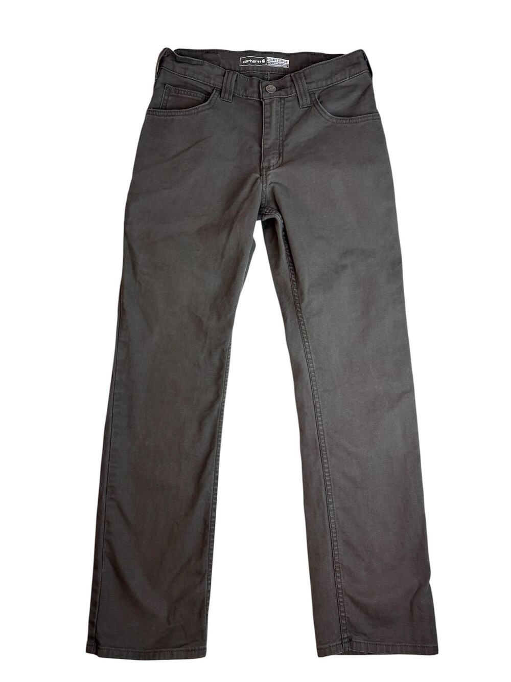 CARHARTT MEN'S RUGGED RELAXED STRAIGHT FIT CANVAS 5 POCKET WORK PANT BROWN 28X30